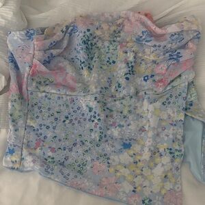 Shein Floral Strapless Top - Multicolor